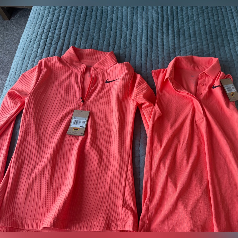 Nike Coral Quarter-Zip Top
